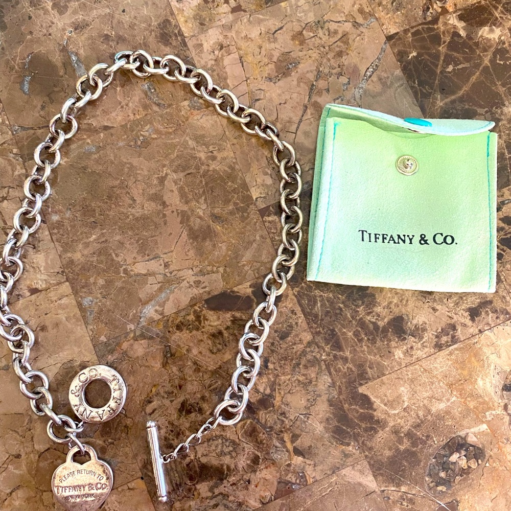 Tiffany & Co. Heart Tag Toggle Necklace.